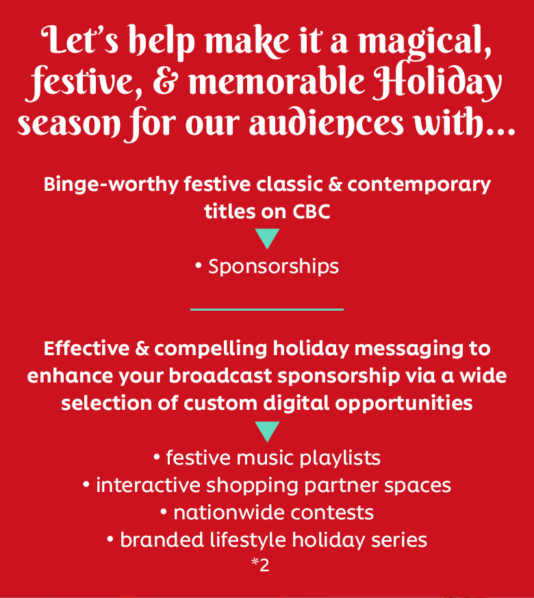 Let’s help make it a magical, festive, & memorable Holiday season for our audiences