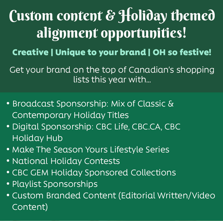 Custom content & Holiday themed alignment opportunities!
